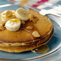 Recette de pancakes aux bananes et aux noix de pécan