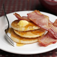 Recette pancakes au bacon et sirop d’érable