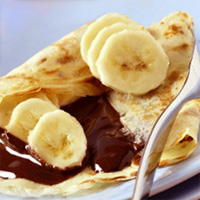 Recette de crêpes bananes-chocolat