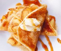 Recette pancakes et poires caramélisées